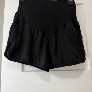 Women's Small Black Maternity comfy shorts with pockets